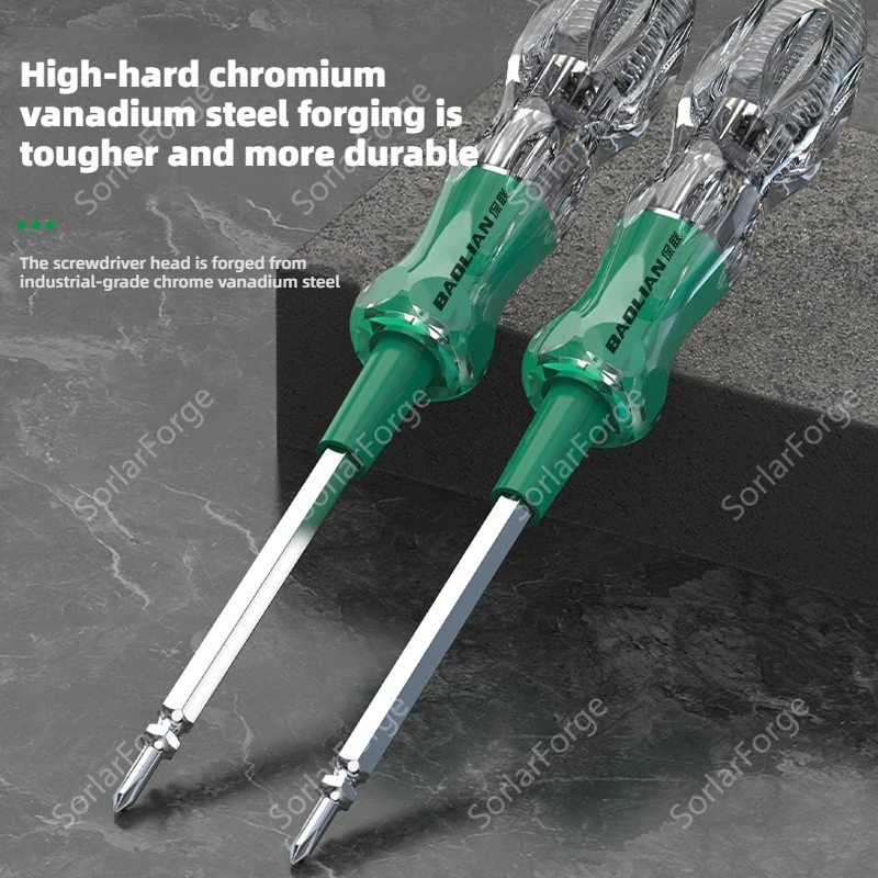 Strong Torque Double-Headed Screwdriver 100-500v Voltage Tester Pen  Detector Removable Phillips Flat-head Screwdriver Tools