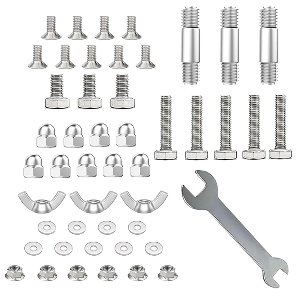 1set Heater Replacement Parts Bolt & Nut Kit For Easy Installation Round Umbrella Shape Outdoor Patio Heaters Accessories Kit