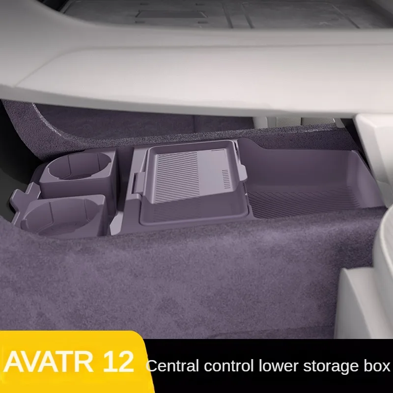 2024 For AVATR 12 Silicone Center Console Below Storage Box AVATR12 Central Control Organizer Mat Car Interior Accessories