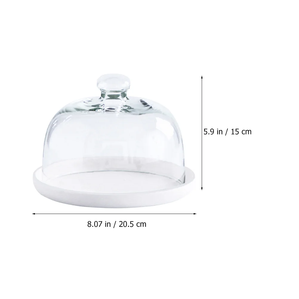 

Dessert Plate Household Cake Plate Transparent Protective Cover Easy to Use Convenient for Daily Life Multi-Function Cake Tray