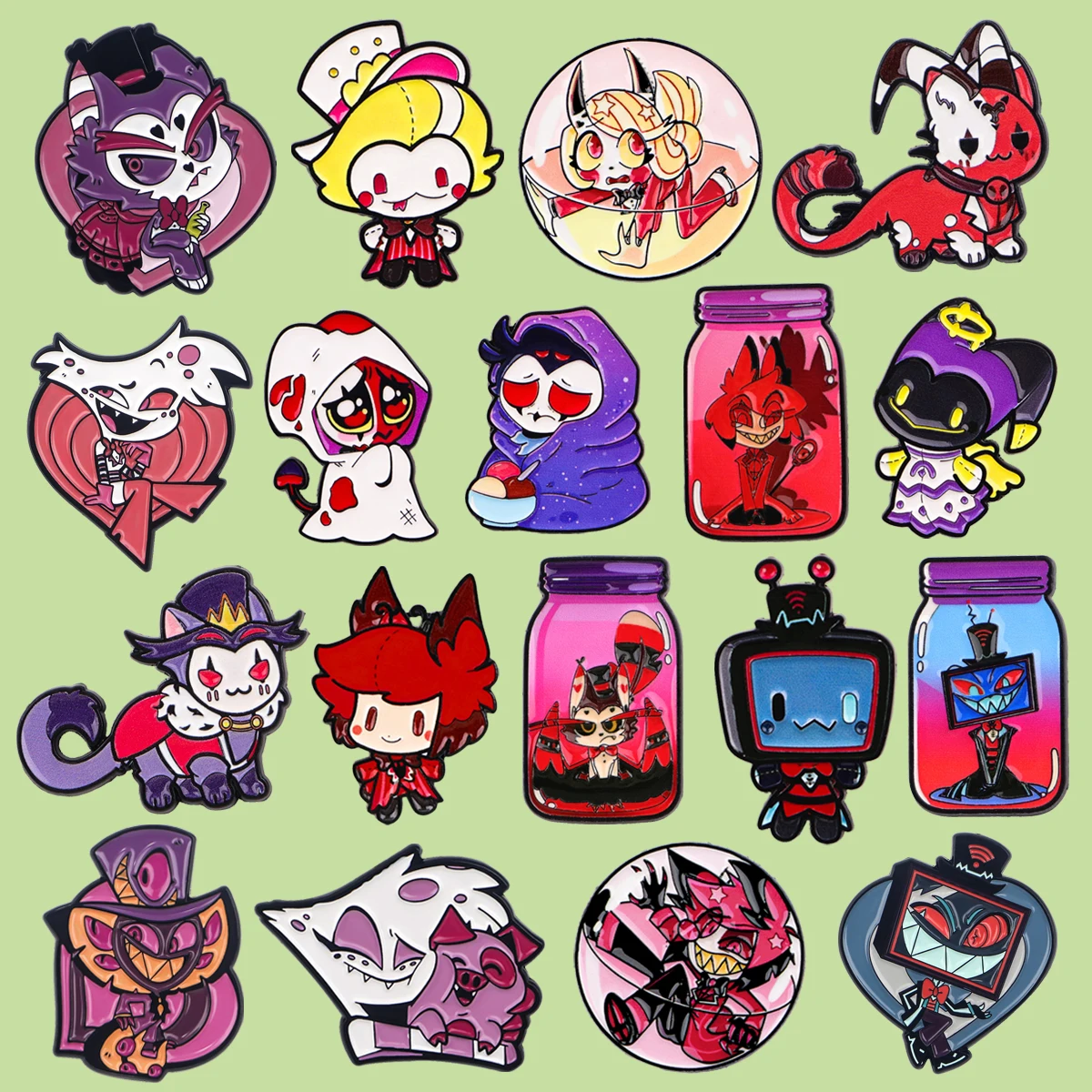 Pins de Esmalte de Personagens de Anime Divertidos, Broches de Anjo de Desenho Animado para Mochilas, Broches Femininos para Roupas, Presentes e Acessórios de Joalheria