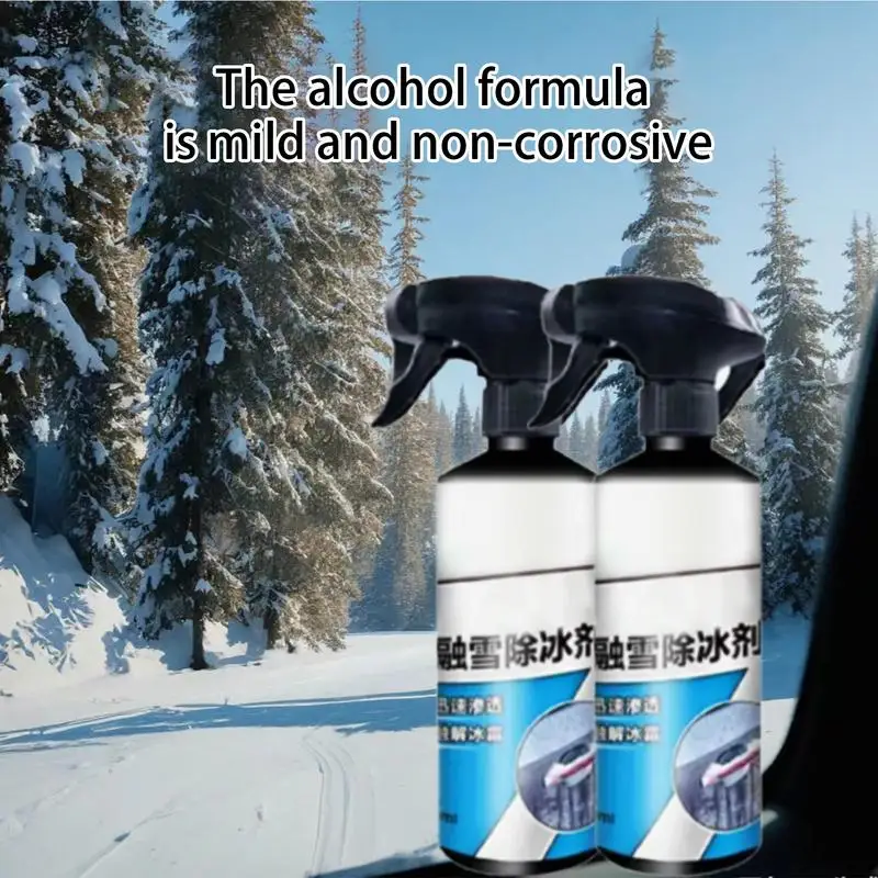 Car Deicer Spray 500ml Effecient Deicer Spray For Car Effective Defroster Spray Fast Acting Car Supplies For Winter Cold