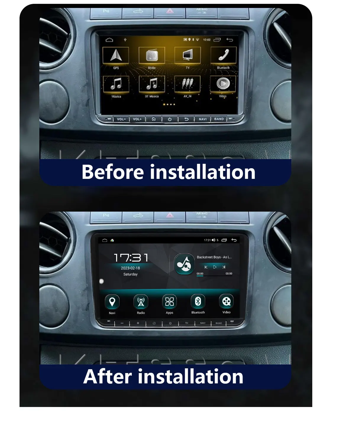 CHSTEK Car Head Unit For VW Passat B6 B7 Polo Golf MK5 6 Jetta A5 Tiguan Octavia Skoda Seat Multimedia Android 14 Bluetooth OEM
