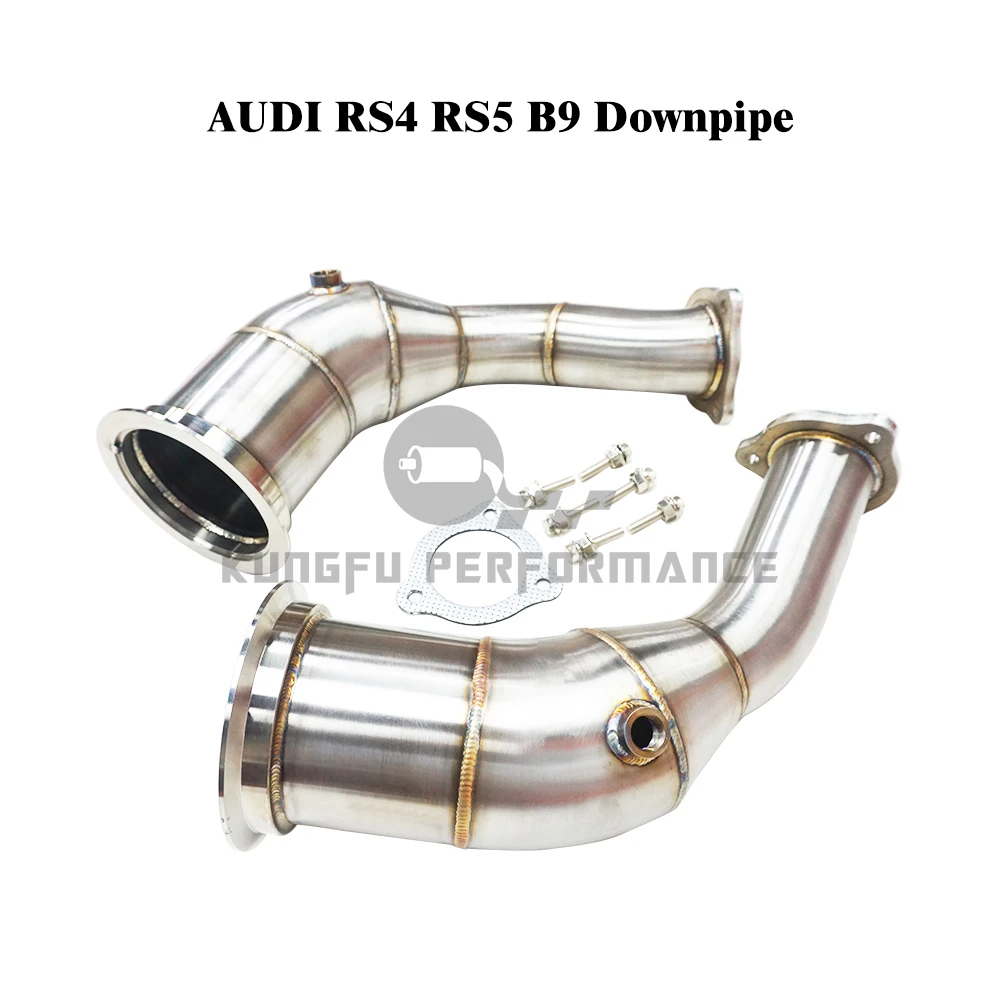 

KUNGFU PERFORMANCE Stainless Steel 304 Exhaust Downpipe For Au di RS4 RS5 B9 2.9T 2018+