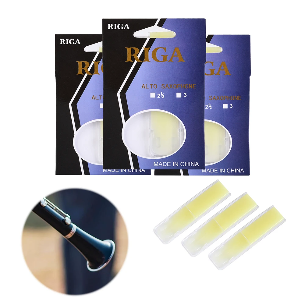3pcs Alto Saxophone Reeds Strength 1.5 2.0 2.5 Resin Alto Sax Reeds Alto Saxophone Mouthpiece Reeds For Alto Sax Reed Synthetic