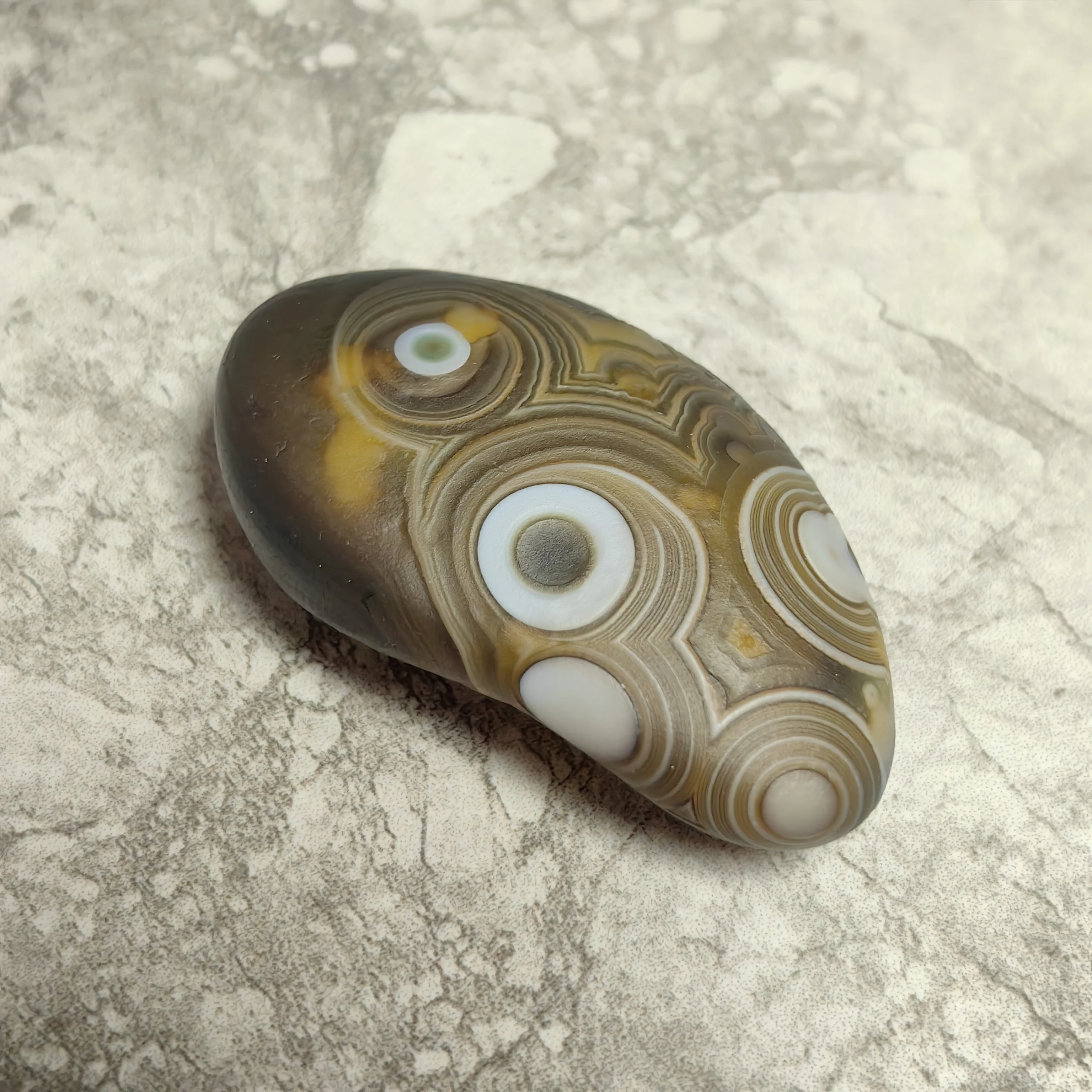 Pure Natural Divine Eyes Agate Cornucopia Crystal Cave Raw Stone Gobi Agate Bead Rough Stones Jewelry DIY Decoration view 5