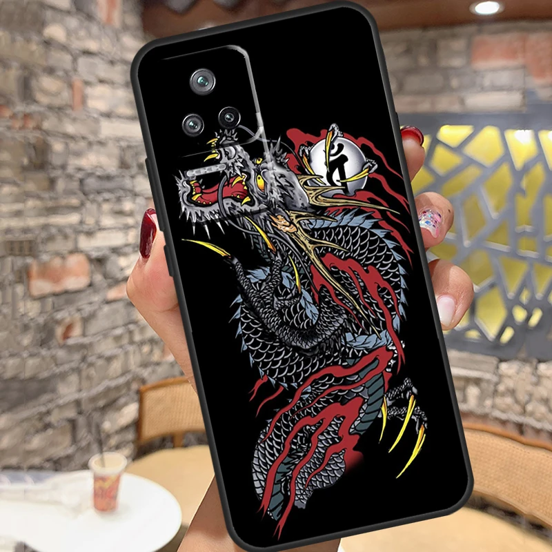 Yakuza Dragon Tattoo Case For POCO F5 X3 X5 Pro M5s C40 F3 F4 X4 GT Xiaomi 13 Ultra 11T 12T Pro 11 12 Lite Cover