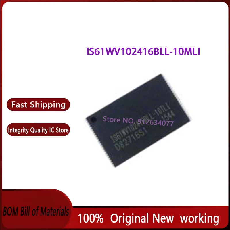 New and original 2PCS IS61WV102416BLL-10MLI IS61WV102416BLL BGA48