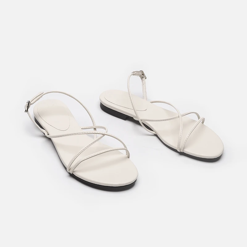 

2026 Summer Women's Sandals New Style Simple Casual Flats Sandals Cross-tied Women Trendy Shoes Flip Flops Sandalias Femininas