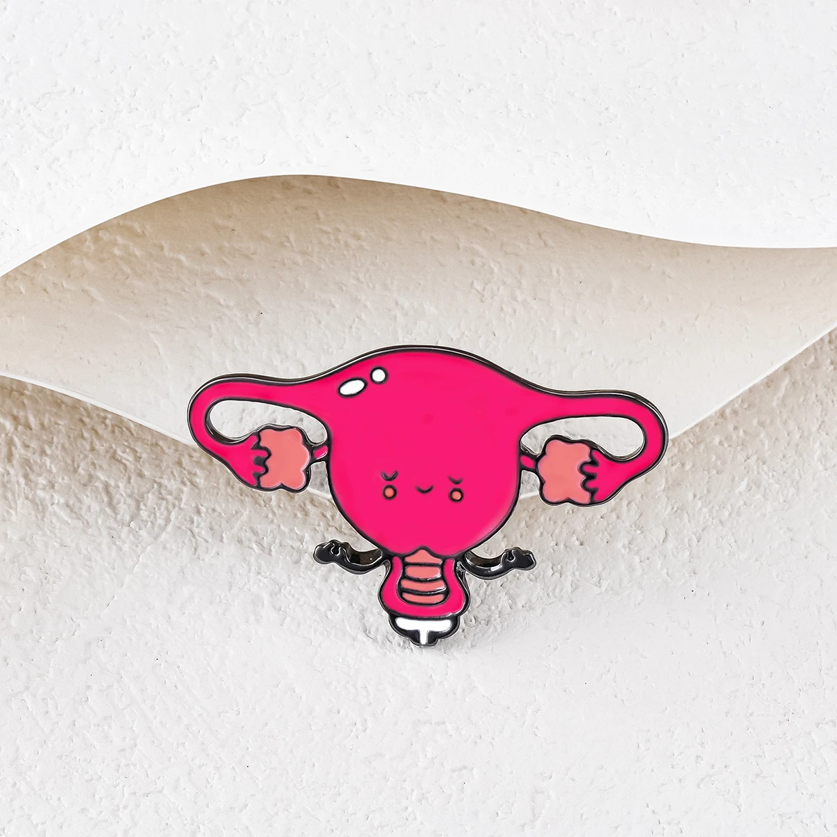 Catuni Cute Uterus Medicine Pin Brooch Enamel Lapel Lanyard Bag Backpack Badge Jewelry Accessories Gifts for Medico Doctor Nurse