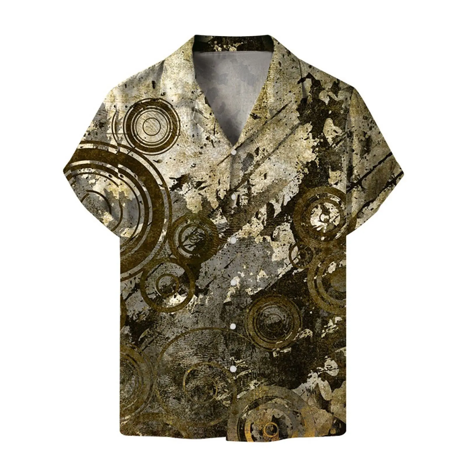 Summer New Element Short Sleeve Shirt 3D Printed Shirt Men's Casual Top homme