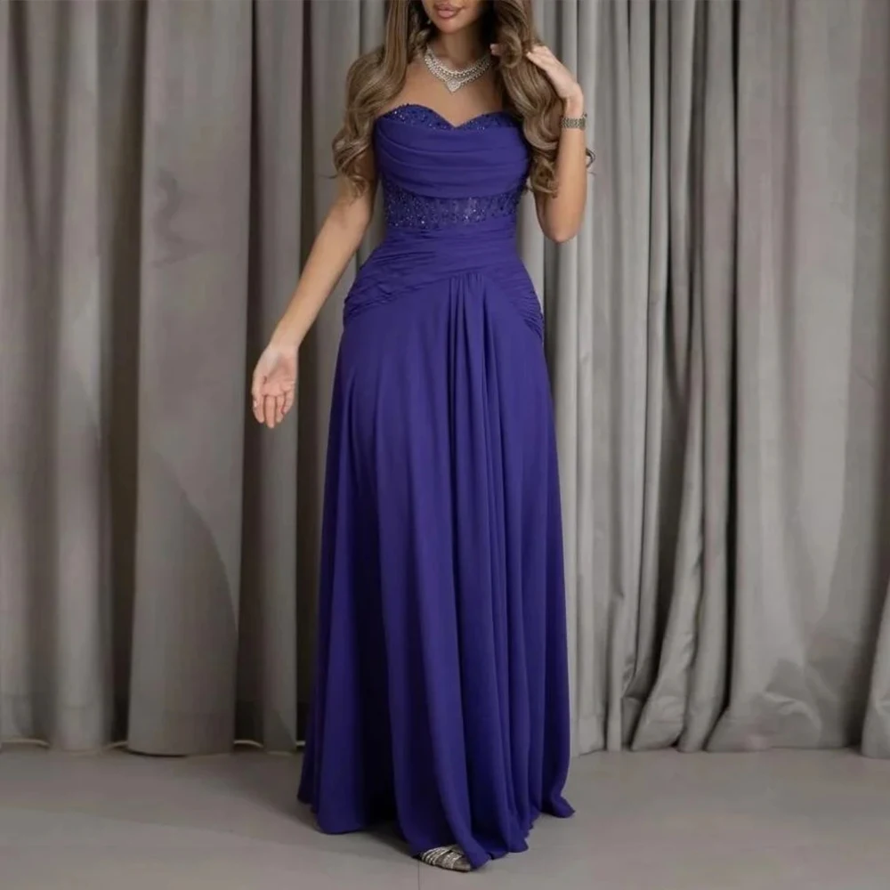 

Customized Beaded Corset Evening Dresses 2026 Crystal Saudi Arabia Bespoke Occasion Purple Prom Dress Long Cocktail Party Gowns
