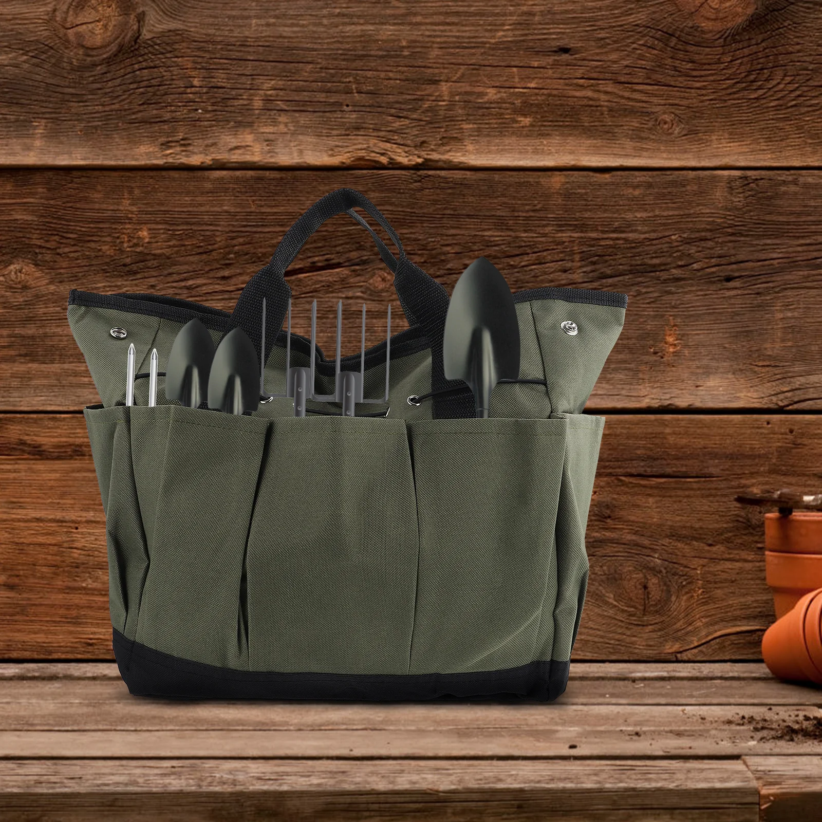 

Multi-Purpose Gardening Tool Bag Durable Oxford Fabric Tote For Gardeners Lightweight Portable Tools Holder Efficient Organizer