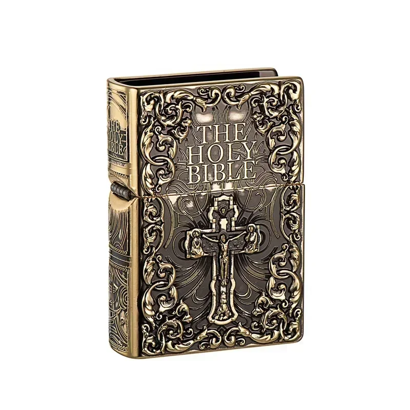 Zorro Heavy The Holy Bible Kerosene Lighter Flint Grinding Wheel Windproof Cigarette Lighter Smoking Accessories Torch Lighter