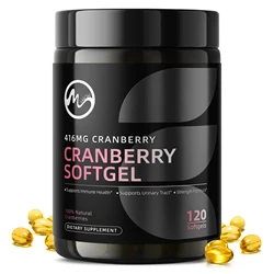 Minch Organic Cranberry Extract Supports Urinary System Health Bladder Health Potent Antioxidant Rich Vita C Capsule Supplement