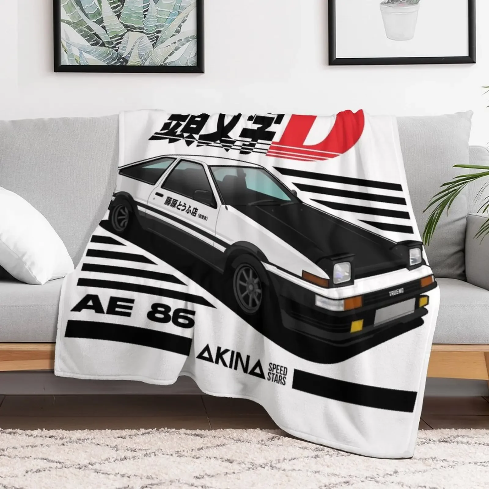 AE86 Initial D Throw Blanket Tourist Decorative Beds Sofa Throw Blankets Sofas Of Decoration Blankets