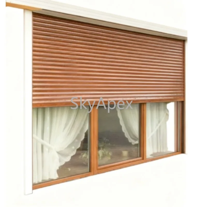 Customizable Electric Smart Remote Controlled Roller Blinds Windproof HeatInsulating Burglarproof Aluminum Alloy Venetian Shades