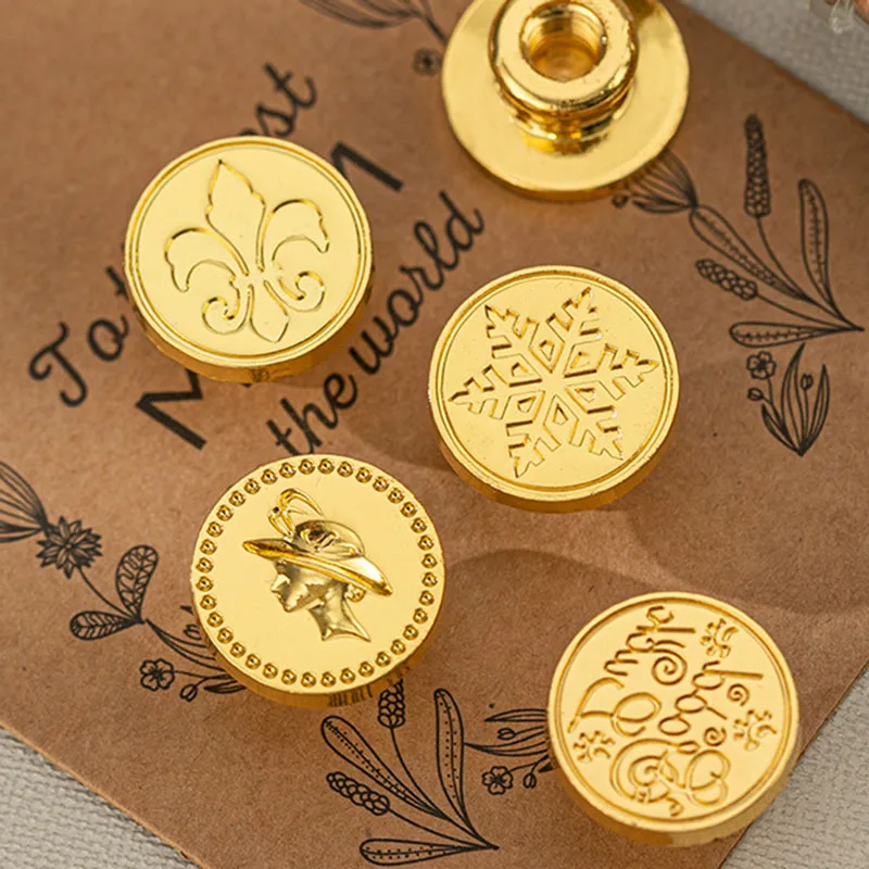 3D Embossed Wax Seal Stamp Vintage Sealing Wax Stamp Head For Scrapbooking Cards Envelopes Wedding Invitations Gift Packaging