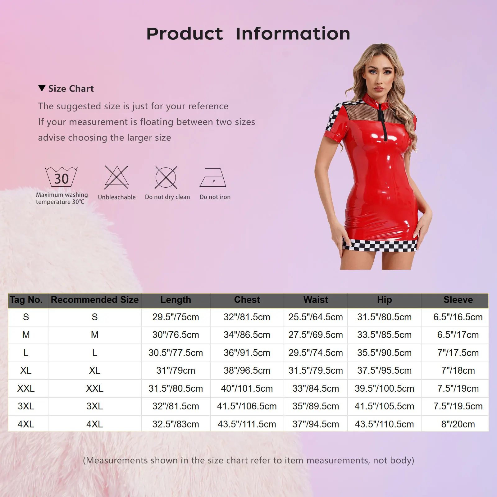 Womens Wet Look Leather Racer Driver Latex Bodycon Mini Dress Cosplay Clubwear Checkerboard Short Sleeve Rave Club Party Dresses