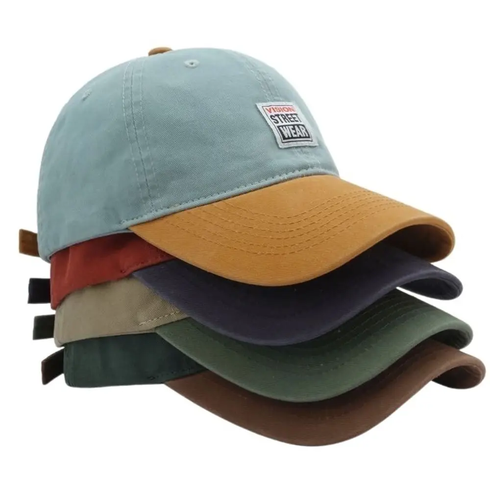 

Новая регулируемая бейсбольная кепка контрастного цвета, классическая стильная фуражка, дышащий мягкий верх, винтажная кепка дальнобойщика, повседневная одежда