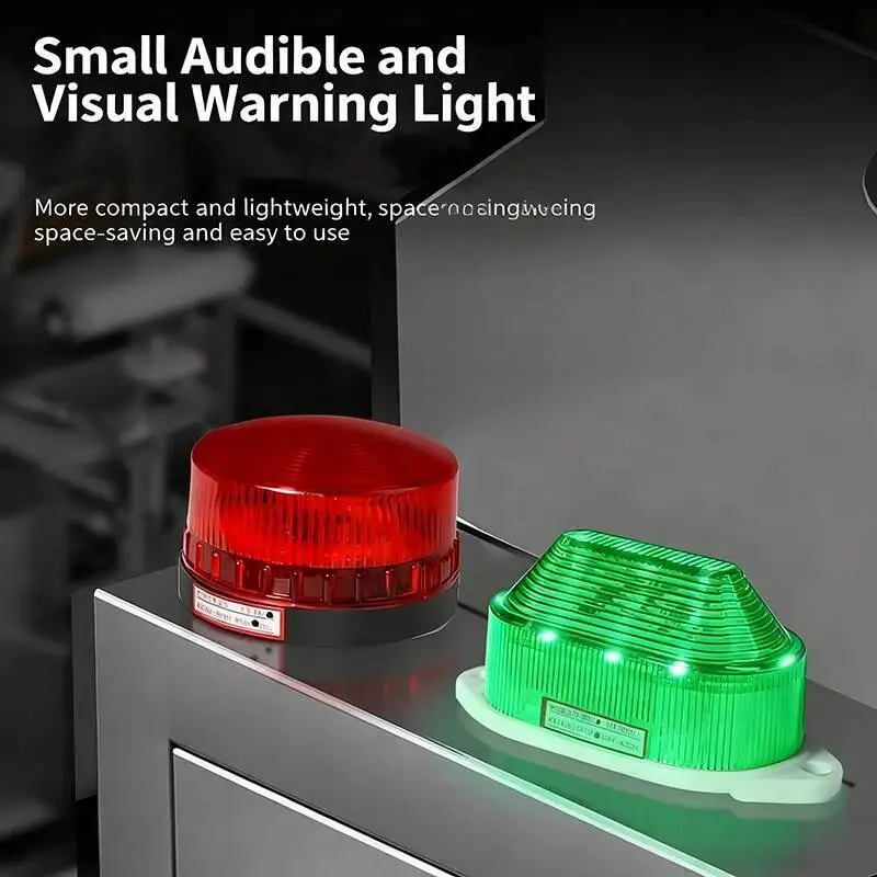 

Small Strobe Warning Light Sound And Light Alarm LED Warning Steady/Flashing Flash Light LTE-5051/3051