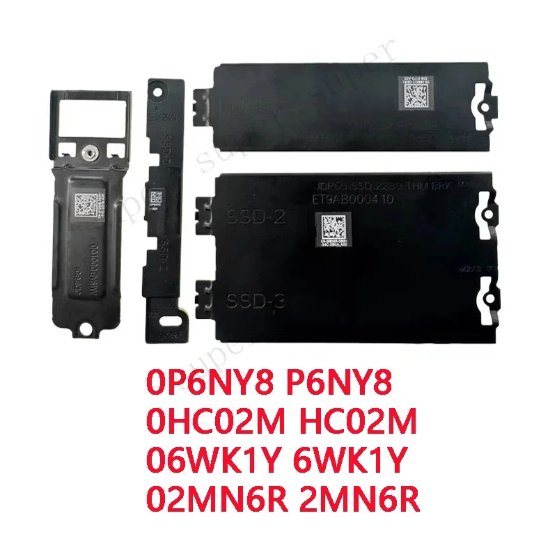 New Genuine Laptop M.2 SSD1 SSD2 SSD3 2280 Bracket Heatsink Plate For DELL Alienware 16 18 Area-51-AA18250 P6NY8 HC02M 6WK1Y