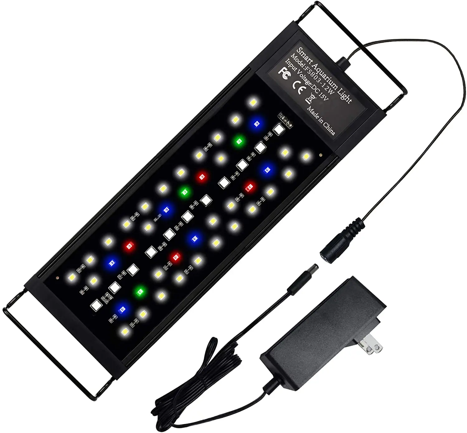 

IP68 Waterproof Aquarium Programmable LED Light, Full Spectrum Plant Fish Tank Light Extendable Bracket With LCD Setting Display