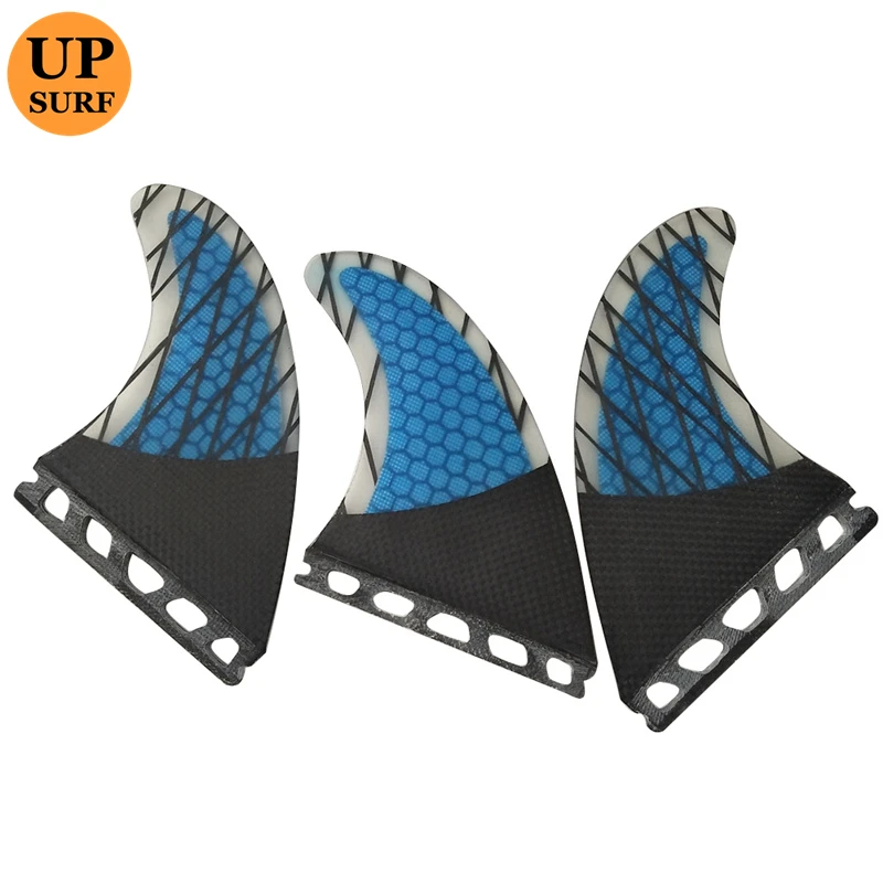 UPSURF FUTURE Fins g3 g5 g7 For Sup Board Accessories Paddleboard Orange/Blue Carbon Fiber 3 Pcs/set Honeycomb prancha de surf