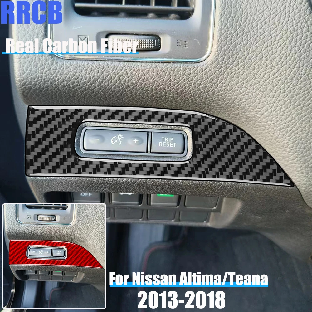 

Real Carbon Fiber Car Accessories Dashboard Trim Soft Cover Sticker For Nissan Altima/Teana L33 2013 2014 2015 2016 2017 2018