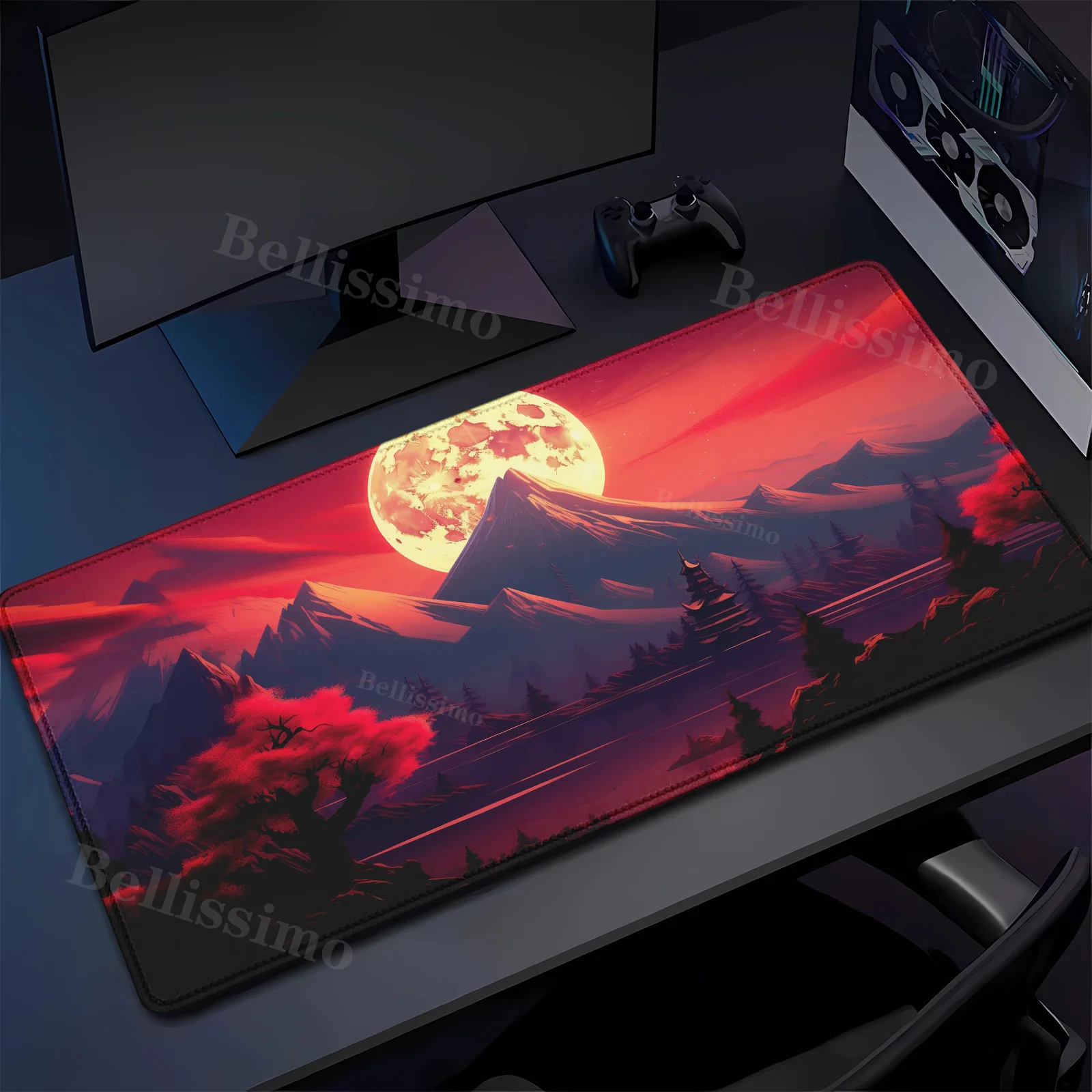 

Anime Mouse Pads Landscape Mountain Sunset Cartoon Table Mats Company Mousepad Aesthetic Large Gamer Non-slip offices Desk Mat