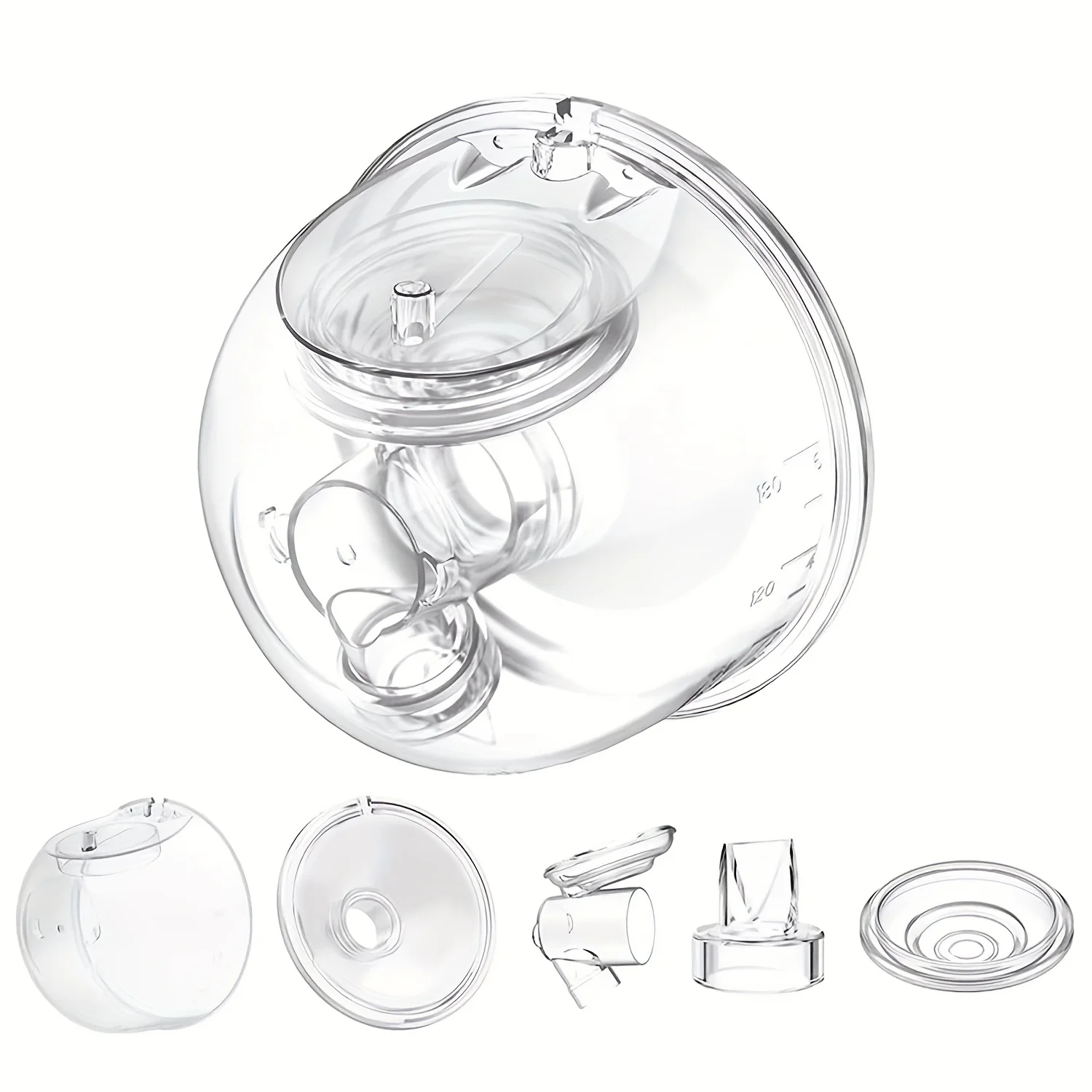 Full Milk Collector Cup Sets Compatible with Momcozy S12 Pro/S9 Pro Breast Pump, Pump Replacement Parts with 24mm/27mm Flange