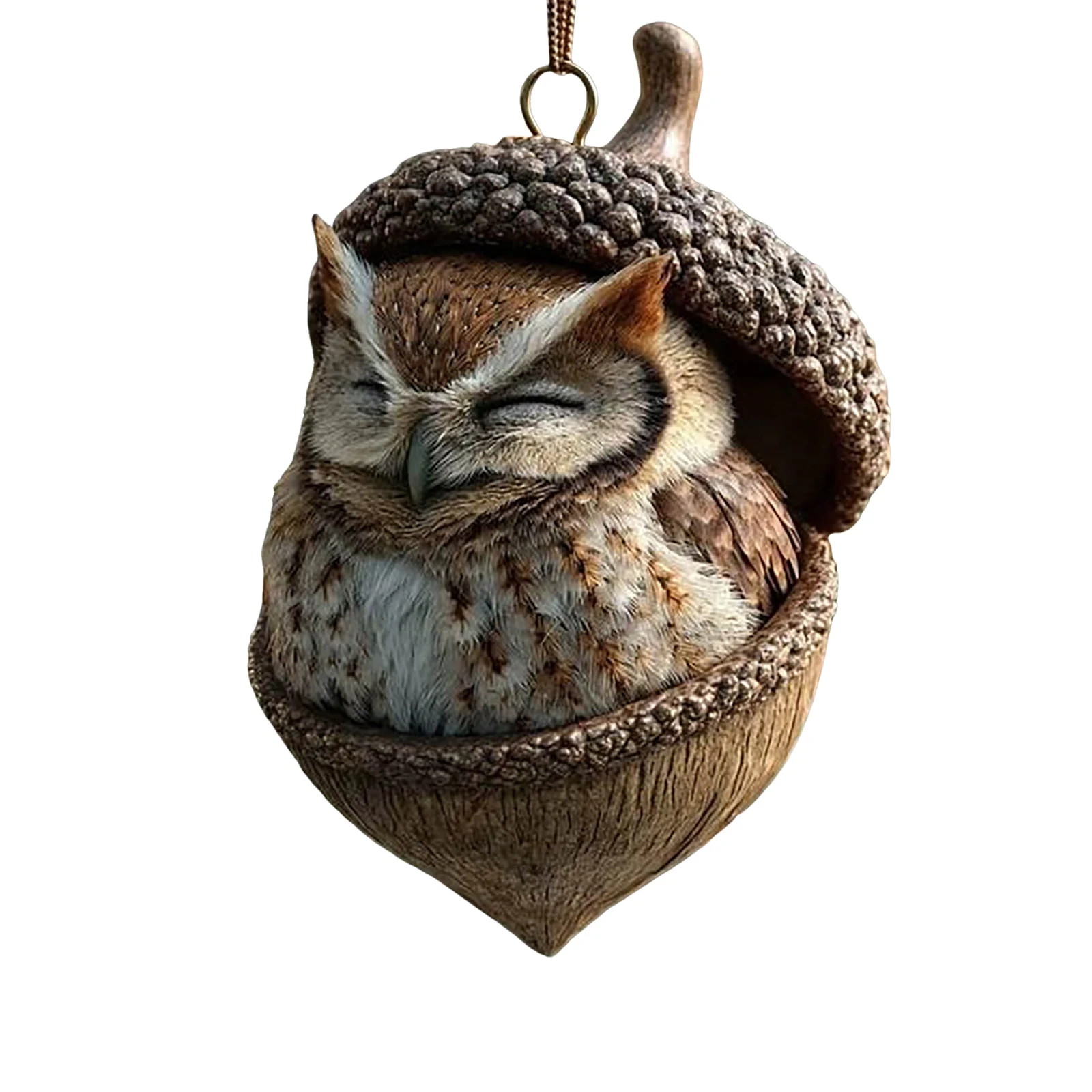 زخرفة مخلوق تمثال لشجرة عيد الميلاد الديكور الاكريليك مصغرة النوم ديكور لقضاء عطلة المنزل سلك ستار