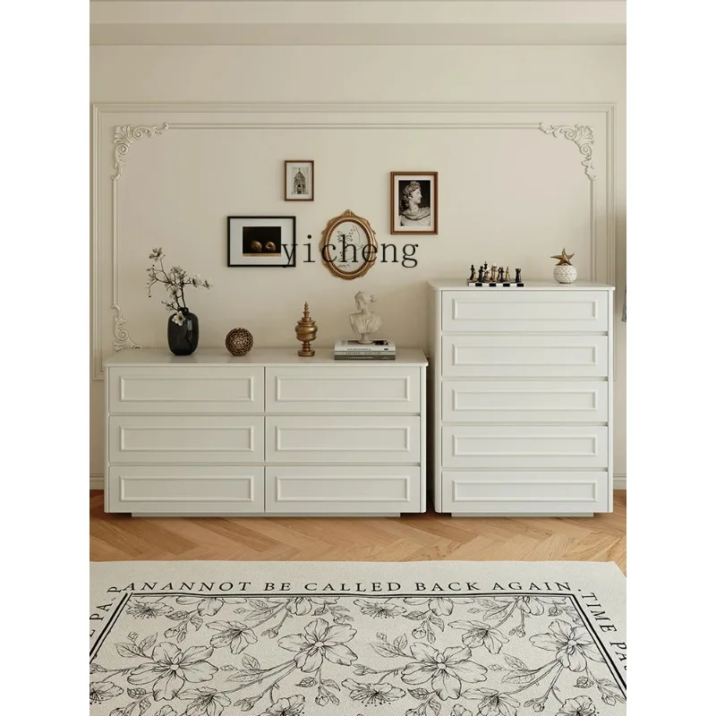 Cream Wind Six Bucket Cabinet Against The Wall Living Room Locker White Rounded Corner Simple Modern Bedroom LockerD24