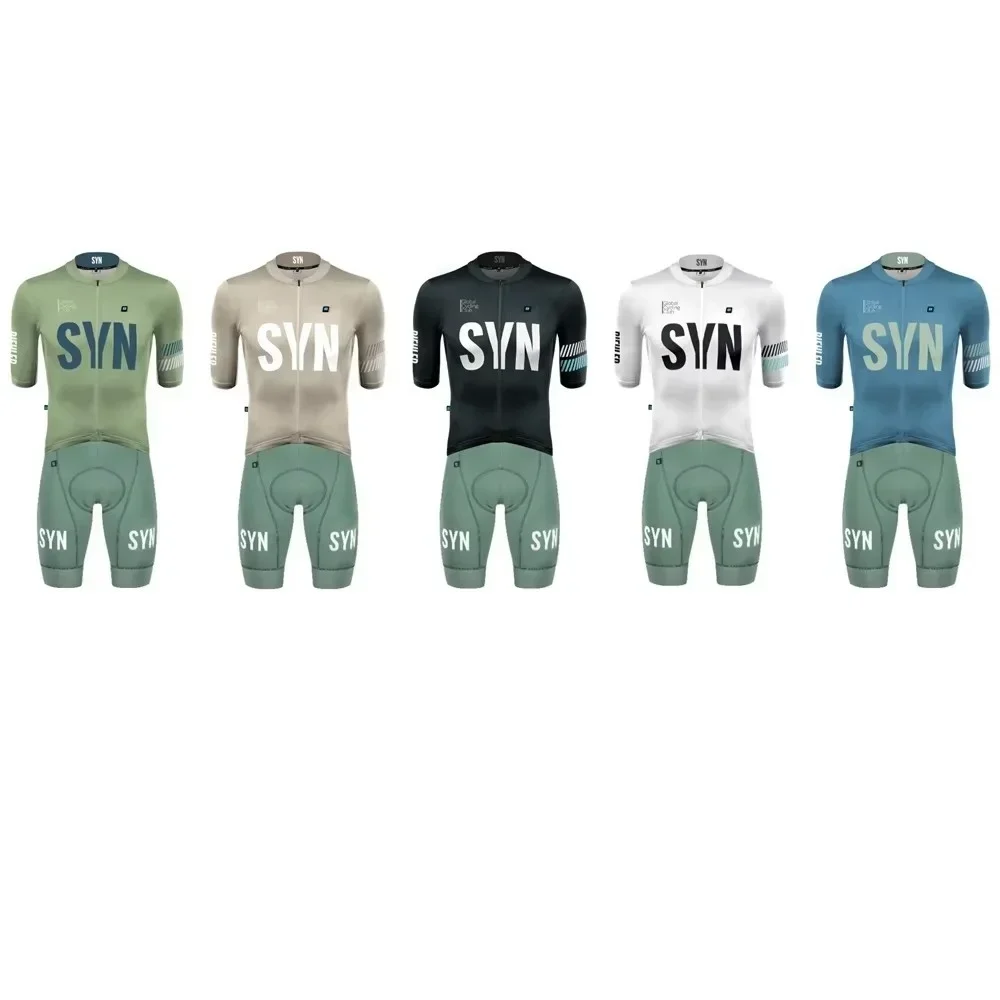 AliExpress Summer Unisex summer short sleeve suit 2026 SYN short sleeve cycling Jersey and gel shorts Triathlon Suit Mtb