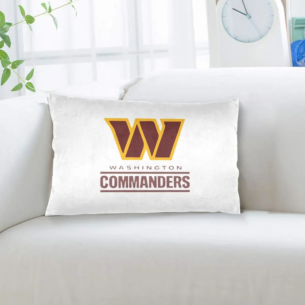 Washington Commanders Retro Rectangle Pillowcase Cushion Cover Decorative Bedroom Bed Home Comfort Throw Pillow