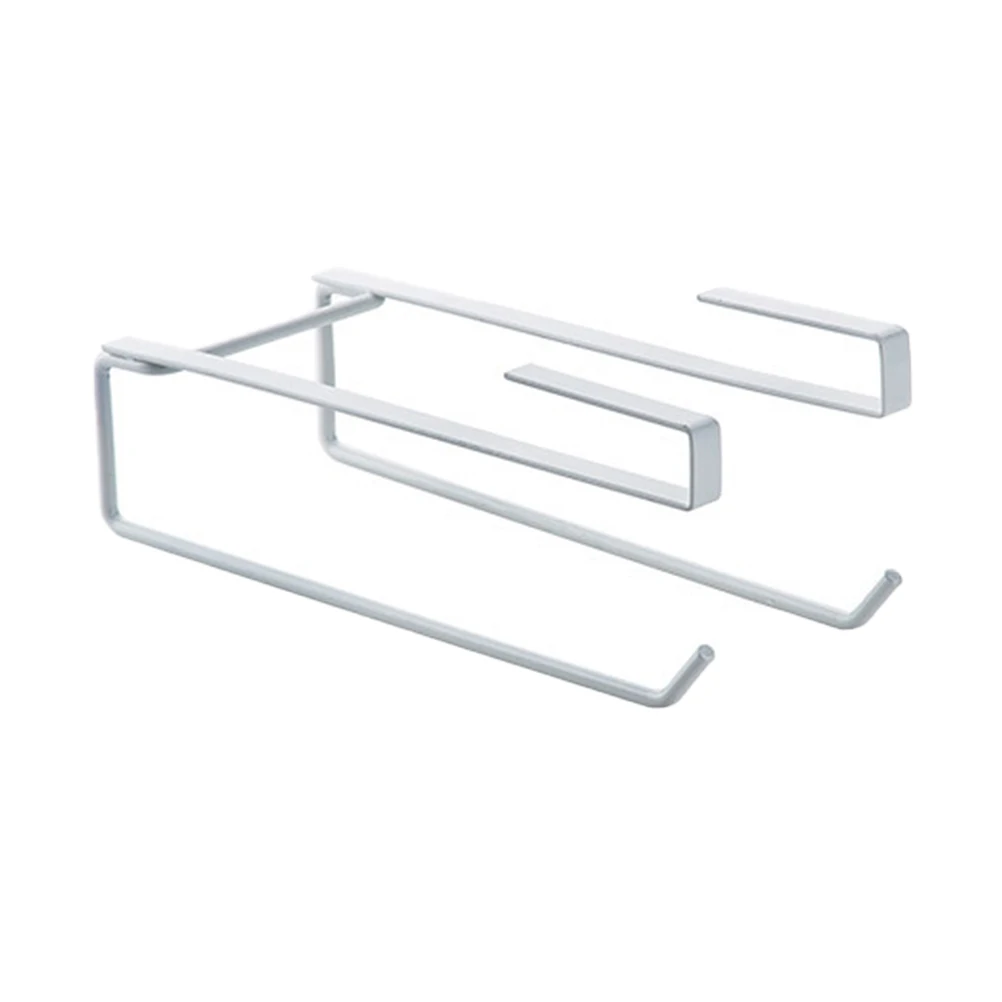 

Wall Mounted Punch-Free Paper Towel Holder Towel Holder Dispenser Rack Punch Free Wrought Iron Bathroom Kitchen Napkin Storage