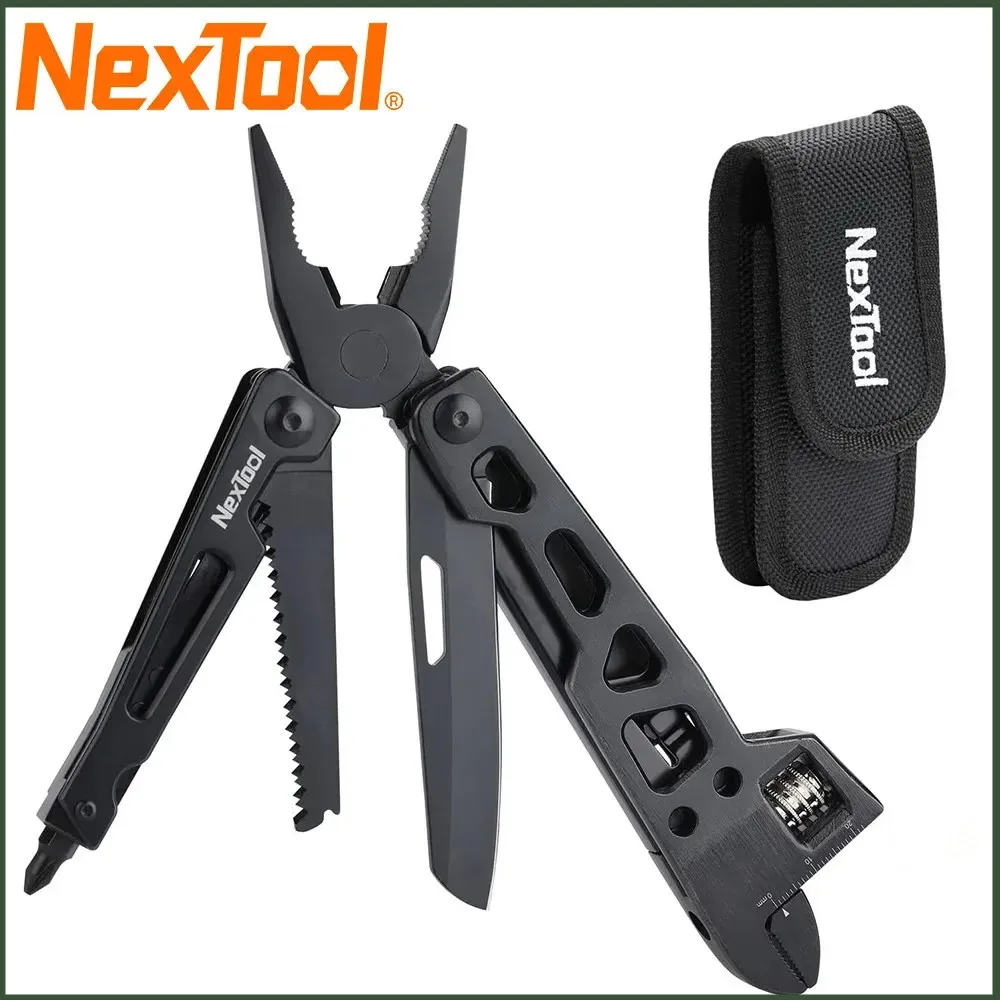 

NexTool 9 In 1 Multitool Wrench Knife Multi-Purpose Folding Pliers Wood Saw Slotted Screwdriver Kitchen Cutter Outdoor EDC Tools