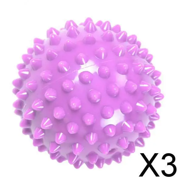 

3xSpikey Massage Ball for Palm Feet Arm Back Stress Reflexology Tension Relief