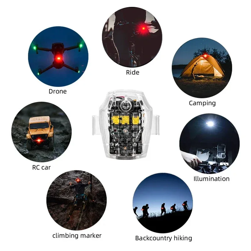 Kit De 4 Luces LED Estroboscópicas Para DJI Neo 2 – Señal De Vuelo Nocturno Rojo/Azul, Fácil Instalación Y Adhesivo Seguro