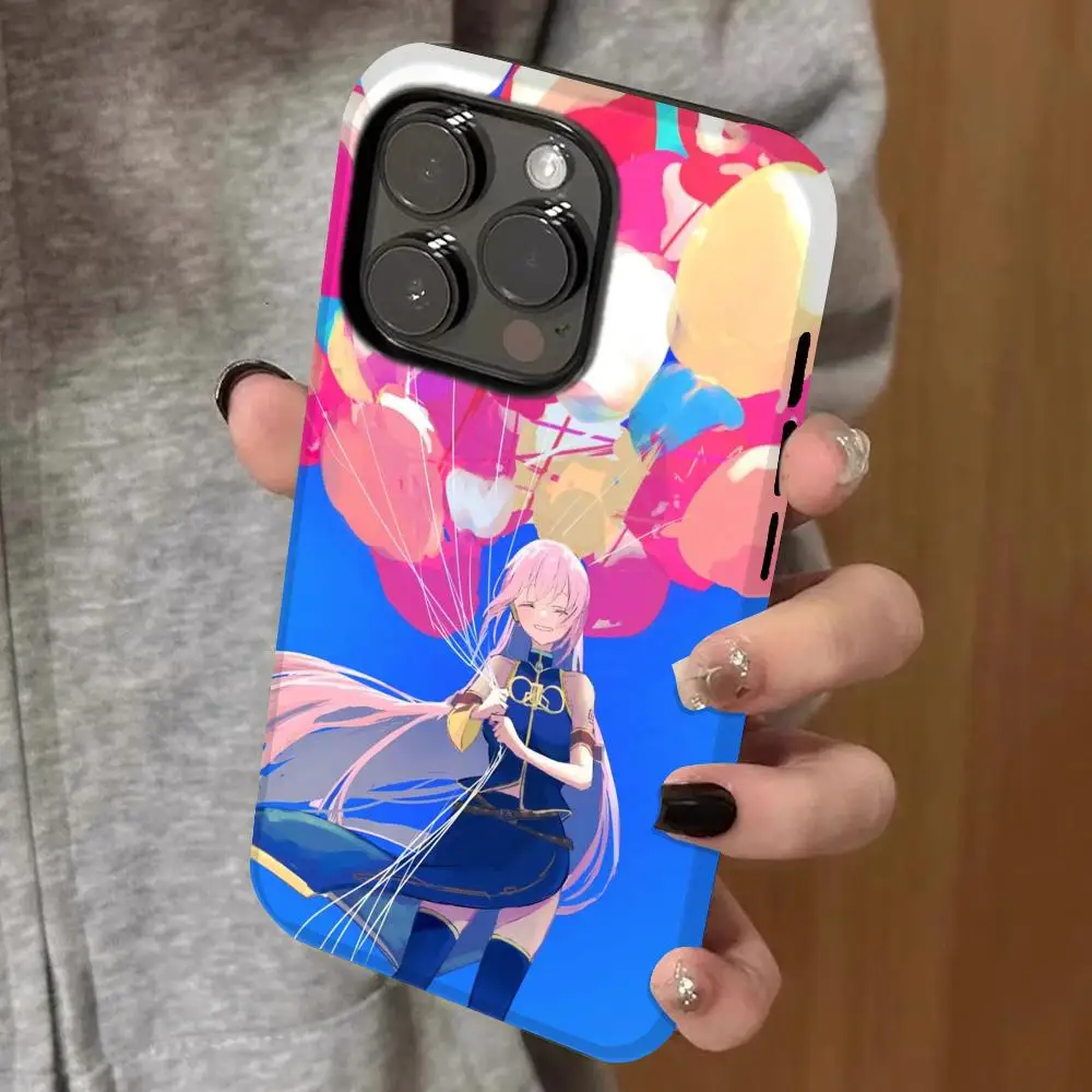 

megurine luka wallpaper Phone Case Double-layered 2-in-1 Film Case For IPhone 16 15 Promax 14 13 Pro 12 11 plus Samsung S Covers