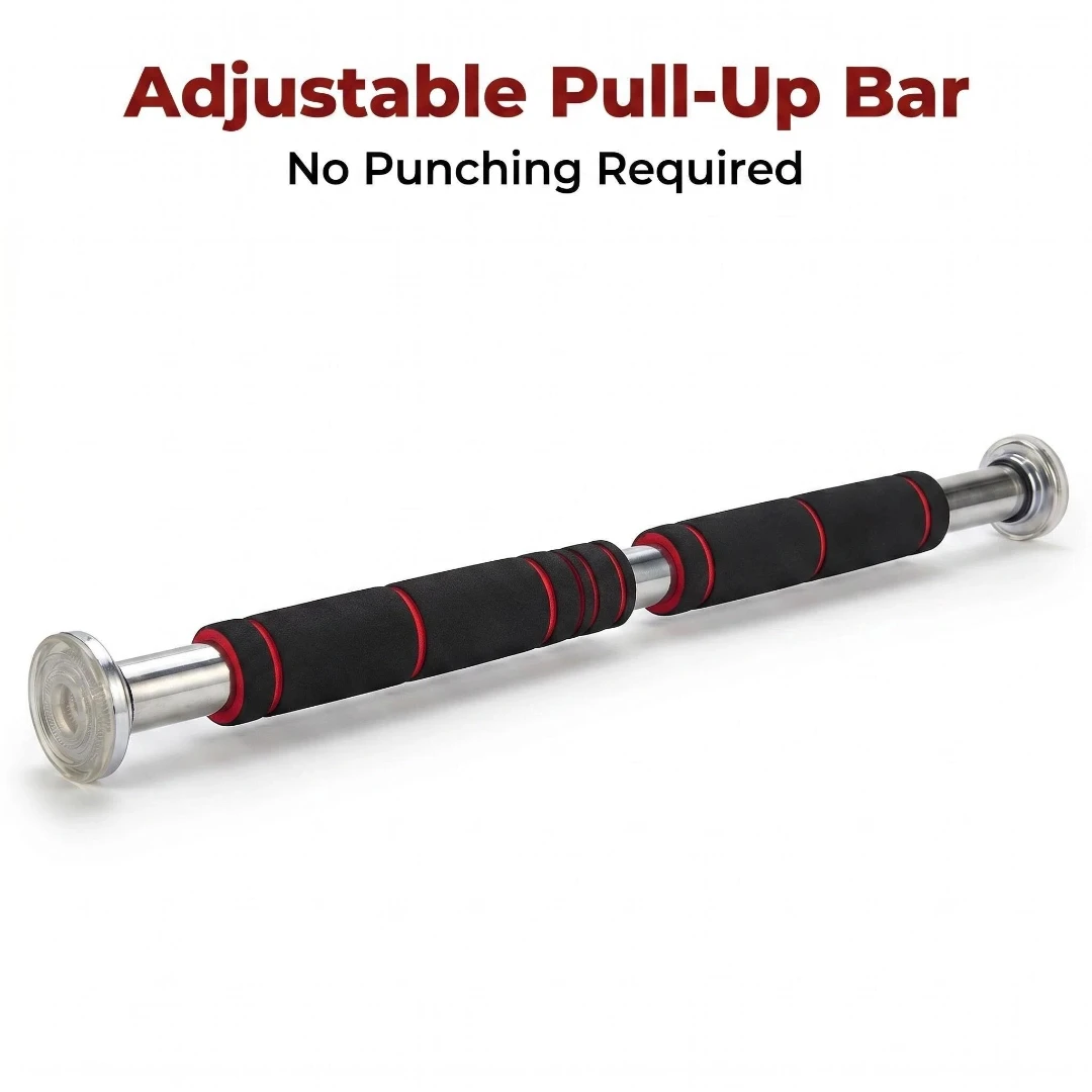 Barre de traction horizontale pour la remise en forme à domicile, un équipement de fitness spécial conçu pour la musculation, avec une longueur réglable allant de 60 cm à 100 cm, adapté aux personnes