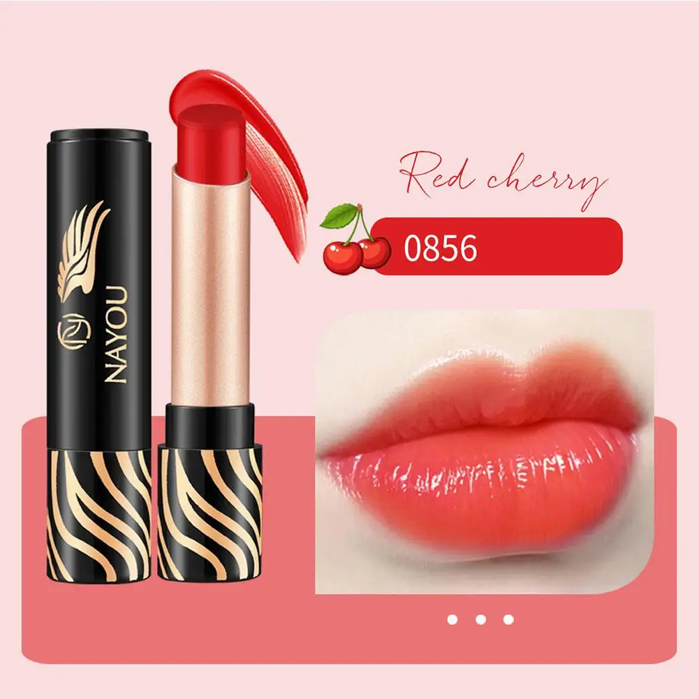 Tinte de labios rojo, taza antiadherente, bálsamo labial, cosméticos no irritantes, lápiz labial, maquillaje, brillo de labios cambiante, tomates, Color fresco M Q8U6