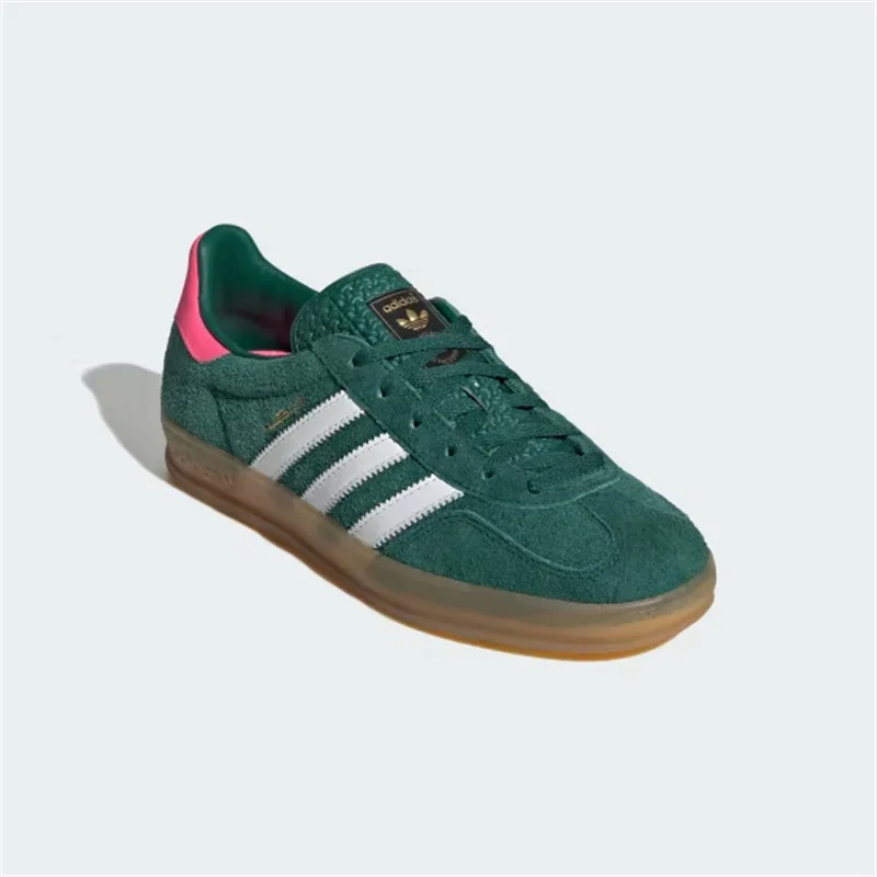 Adidas Clover GAZELLE INDOOR Suede upper Retro Board Shoes Men\'s and Women\'s Moral Training Shoes Textile lining Sneakers