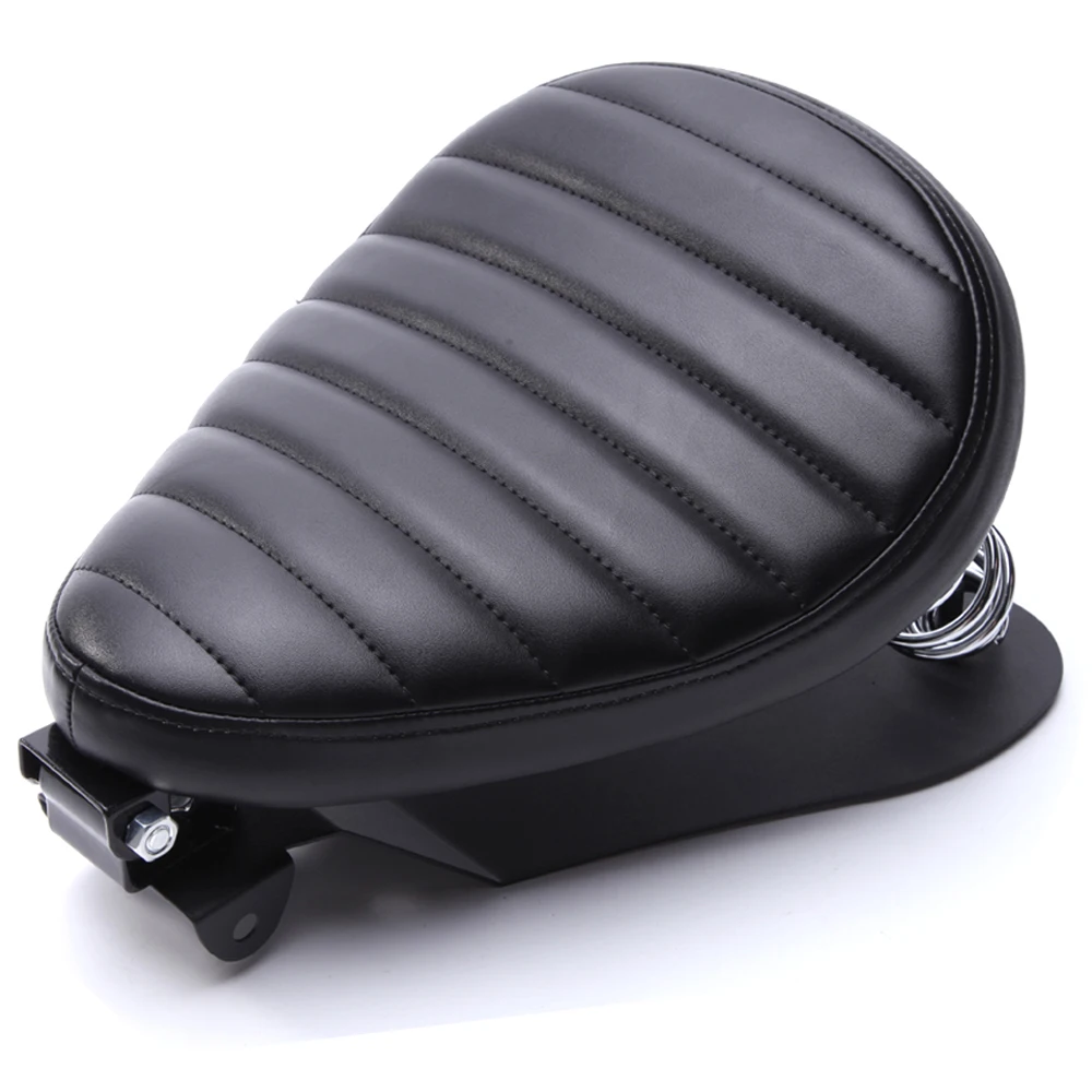 Universele Moto Bobber Motorcycle Solo Seat Chopper Zadel Vintage Kussen Onderdelen Voor Harley Davidson Iron 883 Sportster Softail