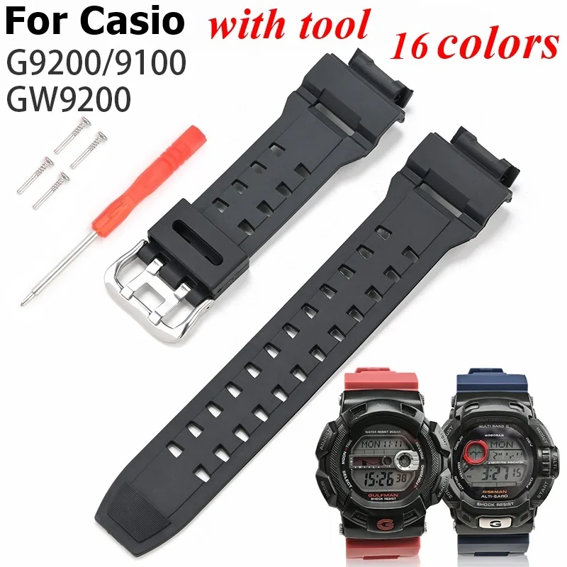 For Casio Rangeman G-SHOCK G9200 G9100 GW9200 GW9101 GW9102 GW9110 GW9125 Watch Strap Accessory Bracelet Wristband With tool