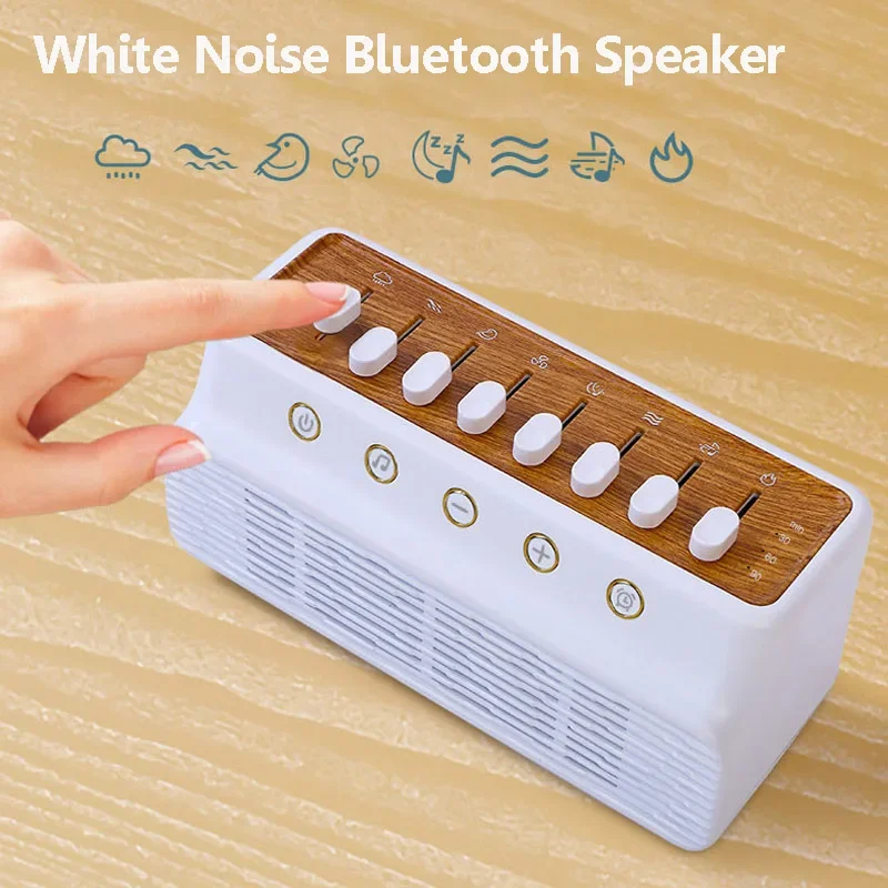 Portable White Noise Bluetooth Speaker Nature Sound Sleep Aid Music Box Wireless Stereo MP3 Music Player Support Timed Shutdown