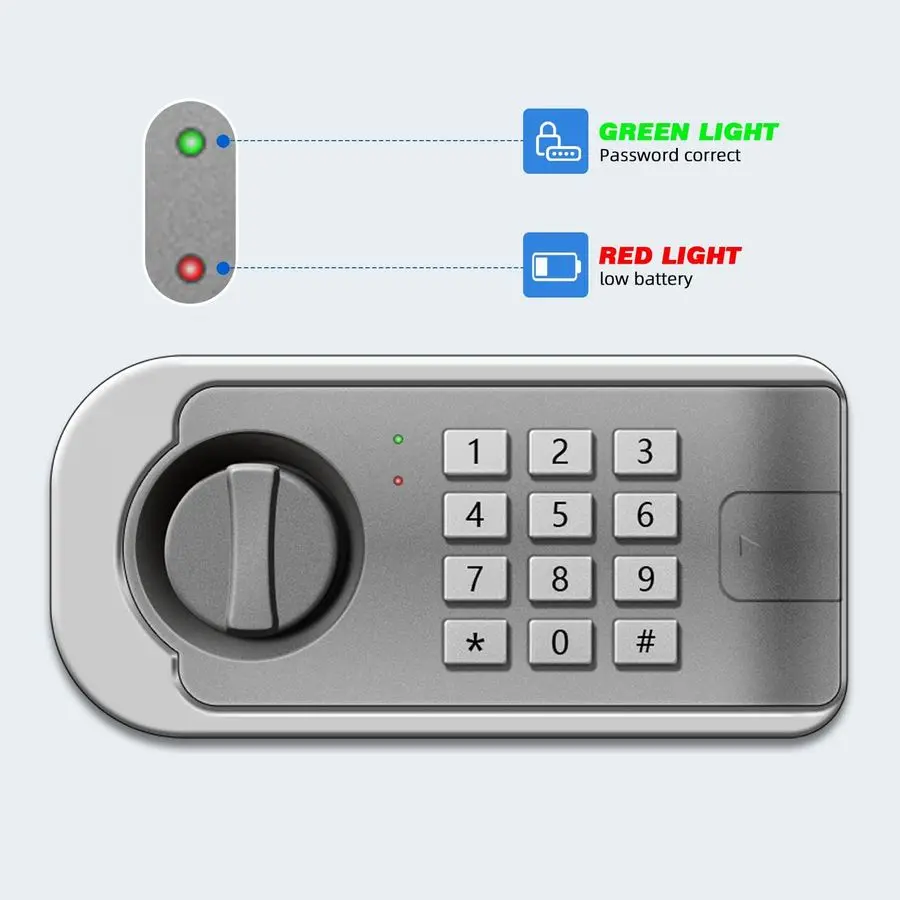 Home Small Safe Fireproof Waterproof for Document 1.2 Cuft Safety Safe Box with Emergency Battery Box, Digital Keypad amp Key, R