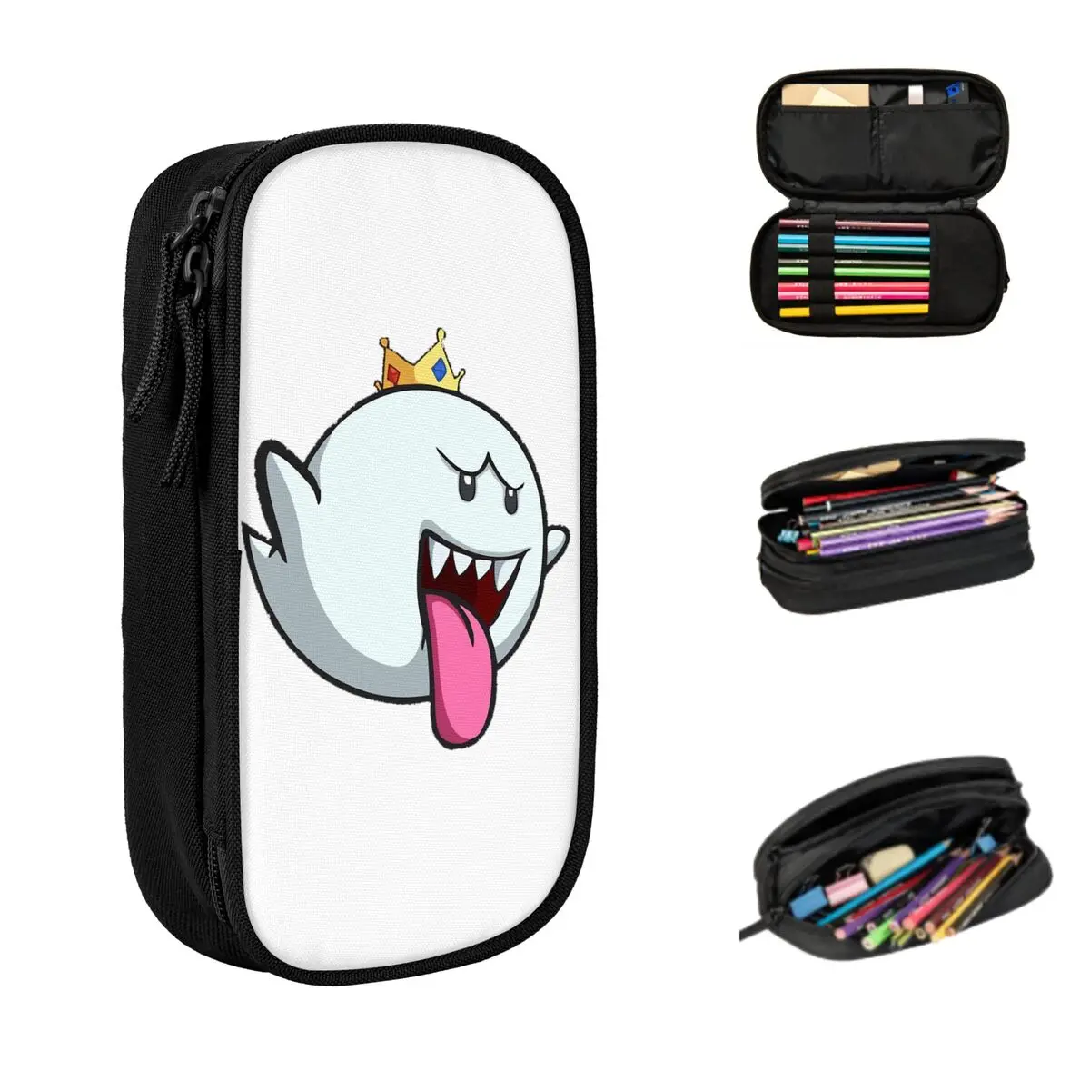 king boo lapis case com grande capacidade para meninos e meninas pen bags pen box lapis pouch students papelaria throw blanket46 01