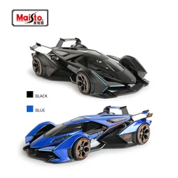 Maisto 1:18 Lambo V12 Vision Gran Turismo Czarny samochód sportowy Statyczne odlewane pojazdy Kolekcjonerskie modele samochodów Zabawki