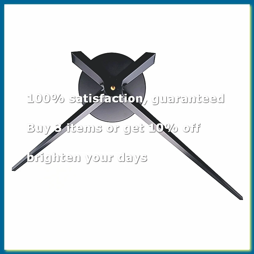 ●3D Clock Hands,DIY Large Clock Movement Mechanism Needles,Wall Accessories Part Replacement,Black